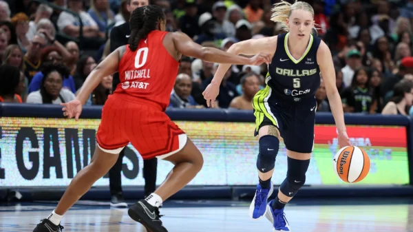 Dallas Wings newcomer Paige Bueckers will not play against the Mystics due to a knee injury